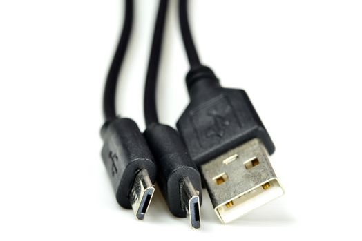 2-fold USB charger kable in a closeup
