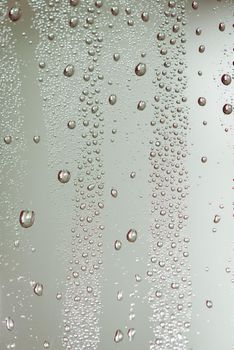 Water drops on window glass.