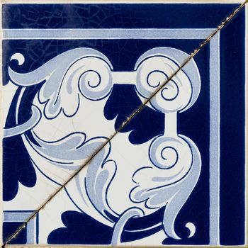 Vintage azulejos, traditional Portuguese tiles.