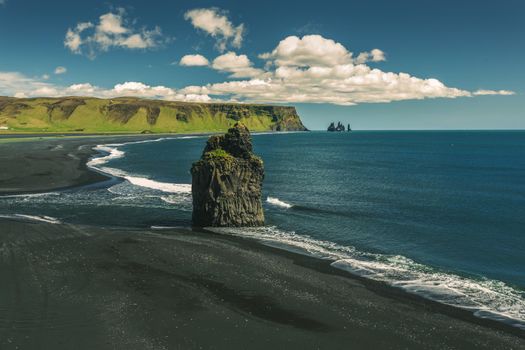 Beautiful view of Suðurland beach in Iceland