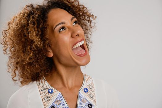 Portrait of a beautifuk African American woman laughing
