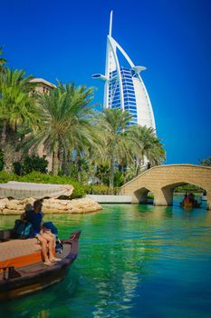 Bourge Al Arab and the blue sky (UAE Dubai). Shooting Location: Dubai