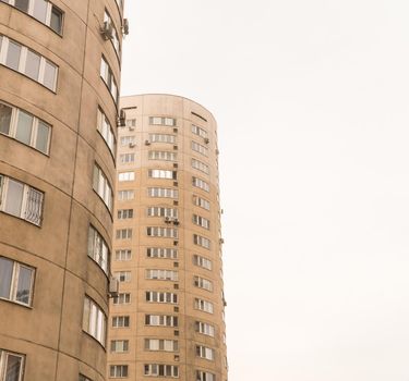 Multi storey residential complex against the sky. Urban architecture