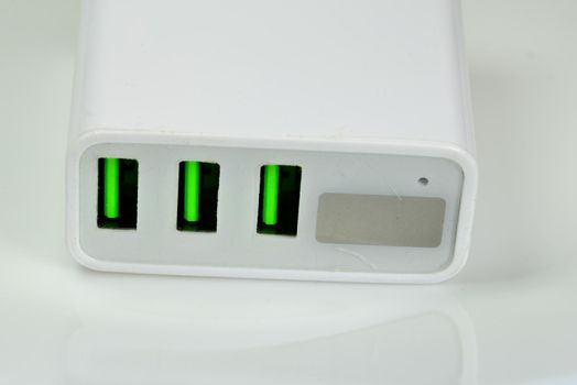 3-fold usb charger in a closeup