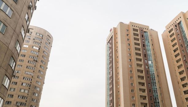 Multi storey residential complex against the sky. Urban architecture