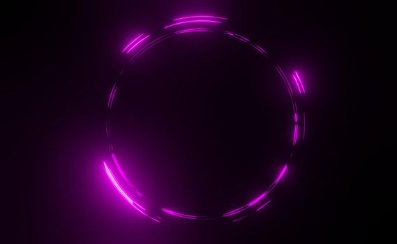 3d render of RGB neon light on darkness background. Abstract Laser lines show at night. Ultraviolet spectrum beam scene for mock up and web banner.