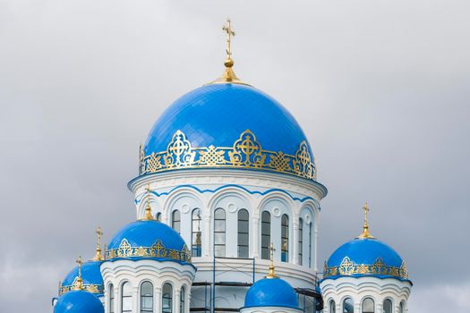 Bottom-up view. Beautiful blue domes.