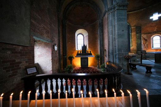 Sacra di San Michele in Turin view of the internal church. High quality photo