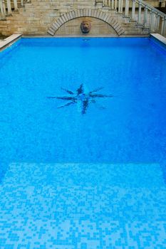 surface of blue swimming pool,background of water in swimming pool