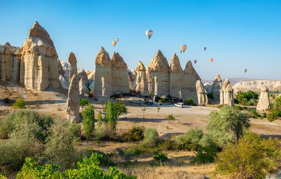 Love valley in Goreme national park. Cappadocia, Turkey