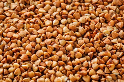 buckwheat food background. Useful cereals for vegetarians.