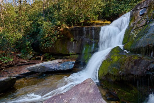 Cedar Rock Falls in the Pisgah National Forest, near Brevard, NC.