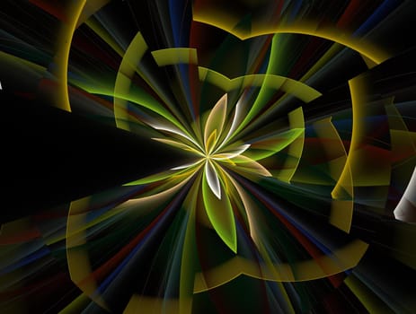 Imaginatory lush fractal texture image abstract background