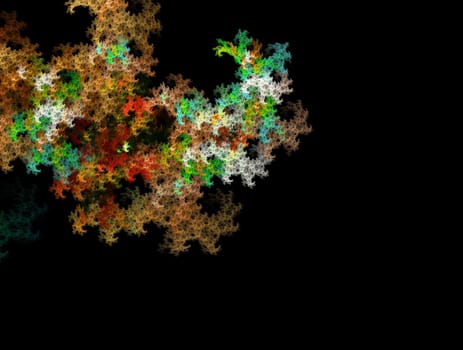 Imaginatory lush fractal texture image abstract background