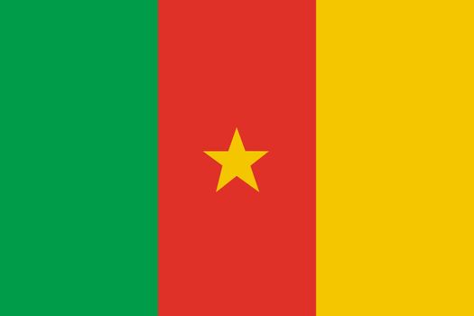A Cameroon flag background illustration large file star