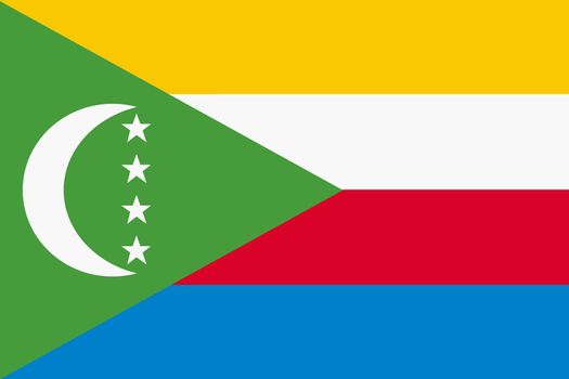 A Comoros flag background illustration large file moon four stars
