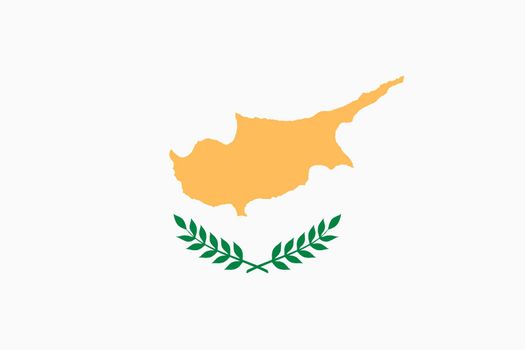 A Cyprus flag background illustration white gold olive branch