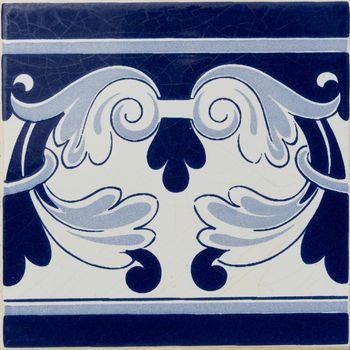 Vintage azulejos, traditional Portuguese tiles.