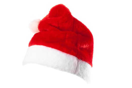 Red Christmas hat isolated on white background.