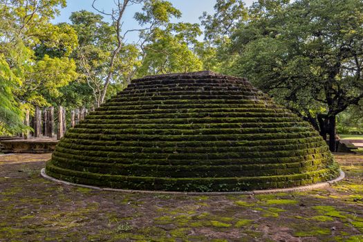 Sri Lanka. The ancient city of Polonnaruwa. A tourist attraction on a clear sunny day. High quality photo