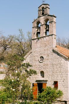 Church of St. Petka with a bell tower. Budva, Montenegro. High quality photo