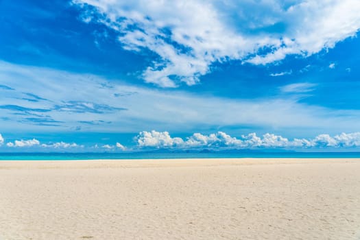 Blue sky and White beach