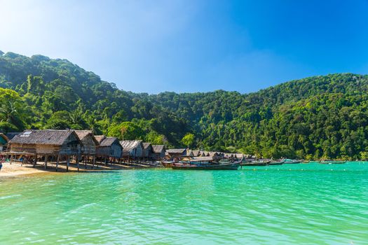 Mo-Gan Fishing village, Satun, Thailand.