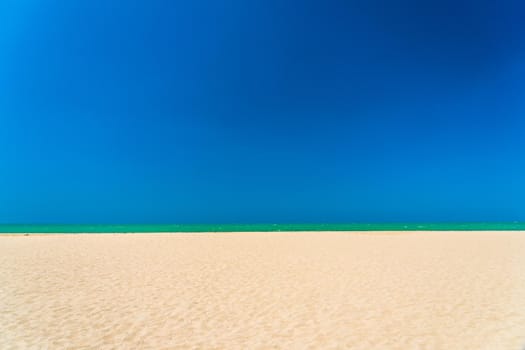 Blue sky and White beach