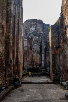 Sri Lanka. The ancient city of Polonnaruwa. Sight - big Lankatilaka temple. . High quality photo