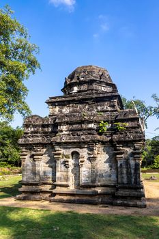 Sri Lanka. The ancient city of Polonnaruwa. The Shiva Devale No 2. The oldest building in the city. High quality photo