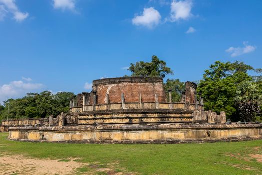 Sri Lanka. The ancient city of Polonnaruwa. Circular Vatadage. The Sacred Quadrangle. Historical landmark. . High quality photo