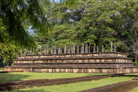Sri Lanka. The ancient city of Polonnaruwa. The Audience Hall. Historical landmark. . High quality photo