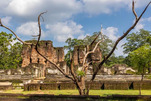 Sri Lanka. The ancient city of Polonnaruwa. Royal Palace of the great King Parakumba. Historical landmark. . High quality photo