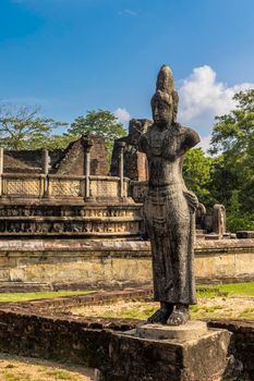 Sri Lanka. The ancient city of Polonnaruwa. Historical archaeological landmarks. A clear sunny day. High quality photo