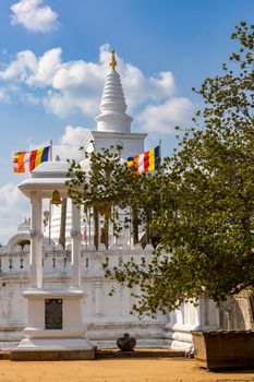 Sri Lanka. Anuradhapura. Thuparamaya Stupa is the earliest Dagoba to be constructed in the island. Shooting on a sunny day. High quality photo