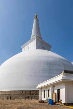 Sri Lanka. Anuradhapura. Ruwanwelisaya. The Ruwanweli Maha Seya, also known as the Mahathupa stupa (pagoda). Shooting on a clear sunny day. . High quality photo