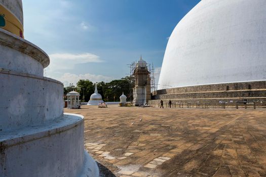 Sri Lanka. Anuradhapura. Ruwanwelisaya. The Ruwanweli Maha Seya, also known as the Mahathupa stupa (pagoda). Shooting on a clear sunny day. . High quality photo