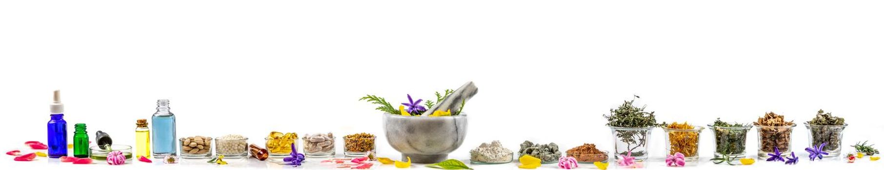 Essential oils, food supplements, clay medicinal plants