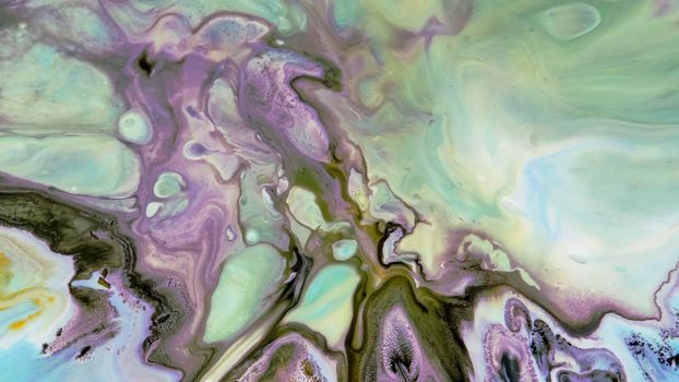 Fluid paint art, marble abstractions in blue, purple, black and yellow. Deep ink blanks. Abstract unique colorful background. Artistic painting of natural spreading. Abstract textural art. Liquid forms of design. Ink transitions. Colorful cell background, splash screen, background.