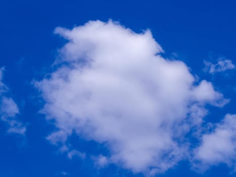 Natural blue sky with cloud closeup or background