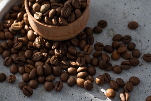 roasted coffee beans, can be used as a background.