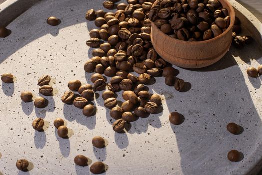 roasted coffee beans, can be used as a background.