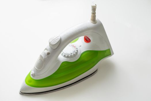 iron housework ironed electric tool clean white background ironing steam housekeeping.