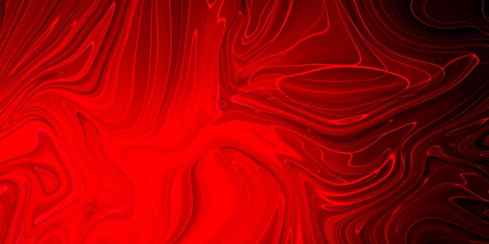 Creative abstract mixed red color painting with marble liquid effect, panorama.