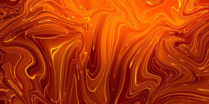 Abstract orange paint background. Acrylic texture with marble pattern.