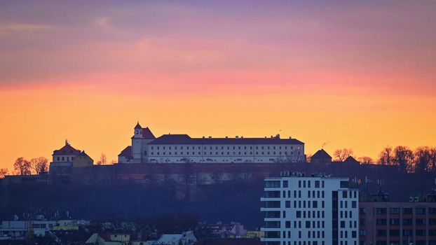 City Brno - Czech Republic - Europe. Spilberk - beautiful old castle and fortress forming the dominant of the city of Brno.