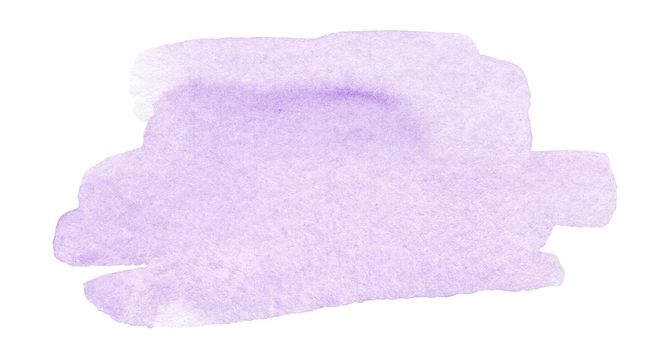 abstract watercolor purple stain on white background