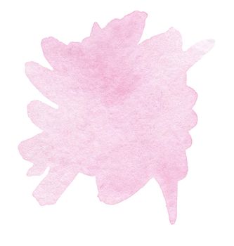 watercolor pink splash isolated on white background