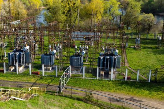 Ladizhin, Vinnytsia, Ukraine, 2 May 2021: HES hydroelectric power station situated