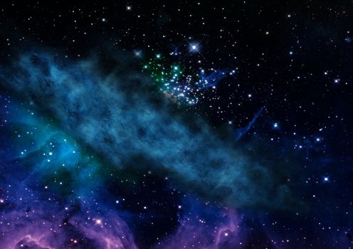 Star field in space a nebulae and a gas congestion. Elements of this image furnished by NASA .